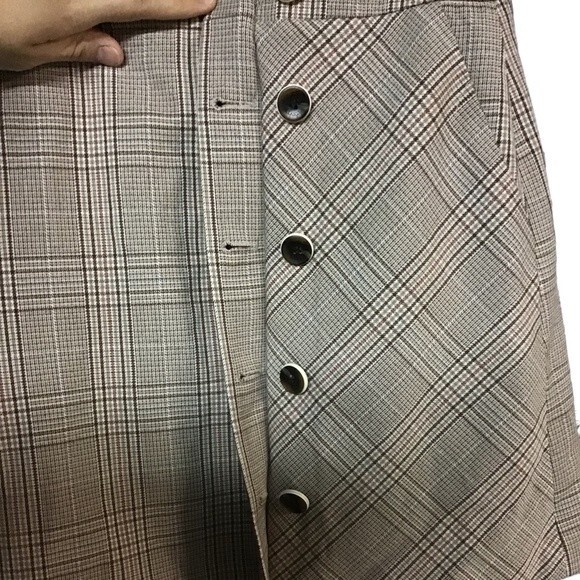 Formal office E.Land button up short pattern zip up mini skirt - Picture 4 of 8